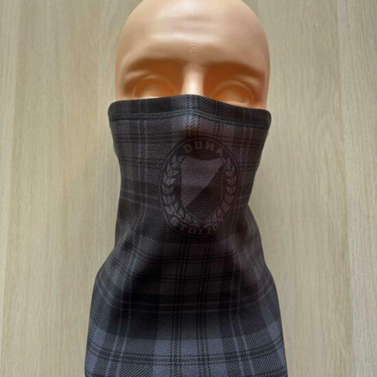 Chusta krótka z polarem krata z herbem