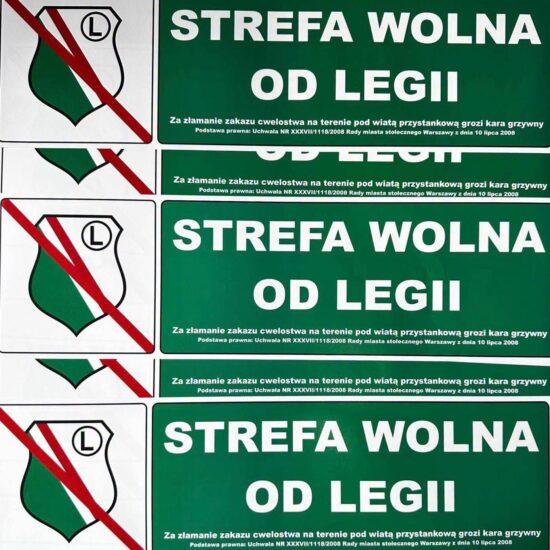 Vlepka duża Strefa wolna od legii
