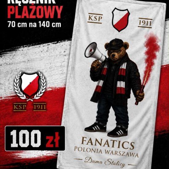 Ręcznik Polonia Warszawa MIŚ BIAŁY FANATICS