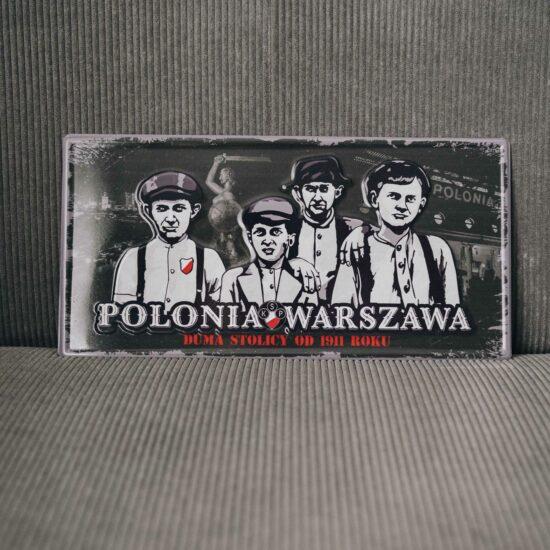 Tabliczka tłoczona retro styl Polonia Warszawa