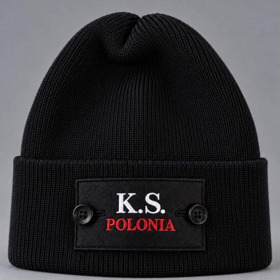 Czapka zimowa z patką K.S. Polonia